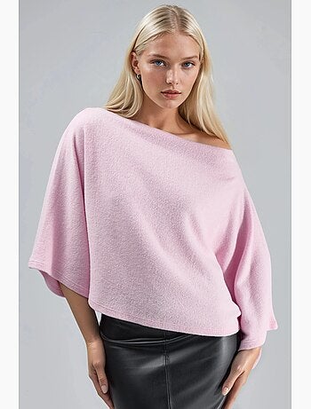 Blusa de malha de corte largo busem