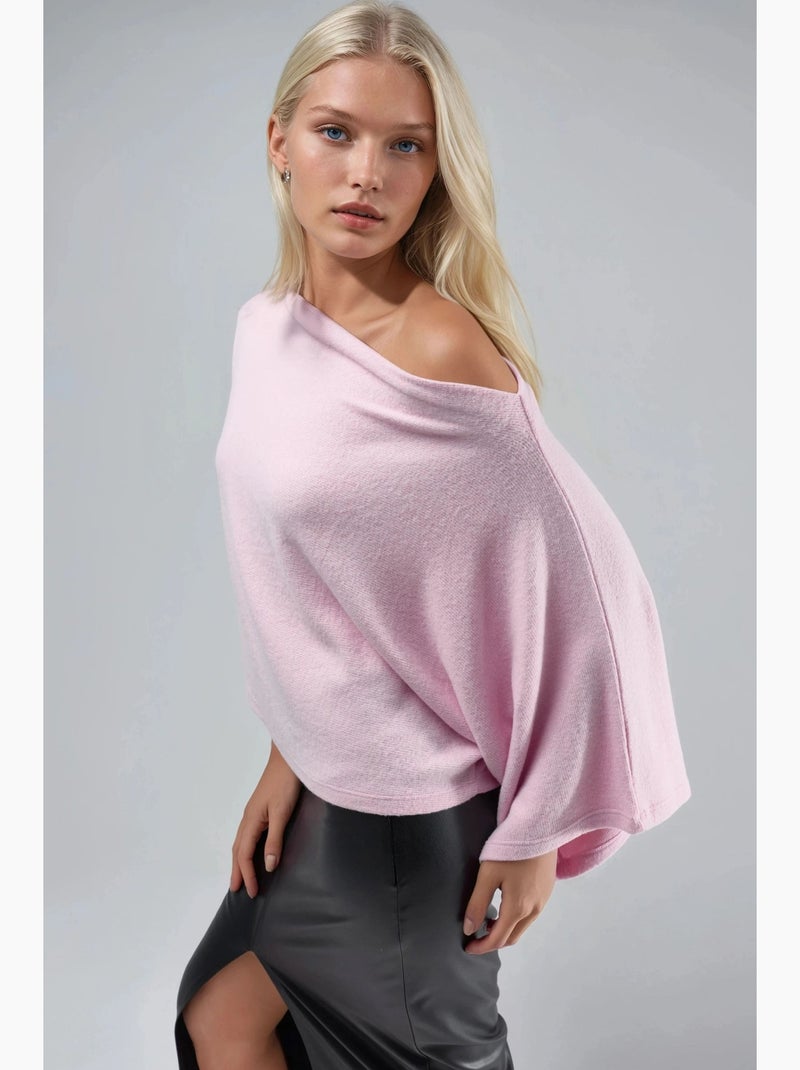 Blusa de malha de corte largo busem Rosa-pálido - Kiabi