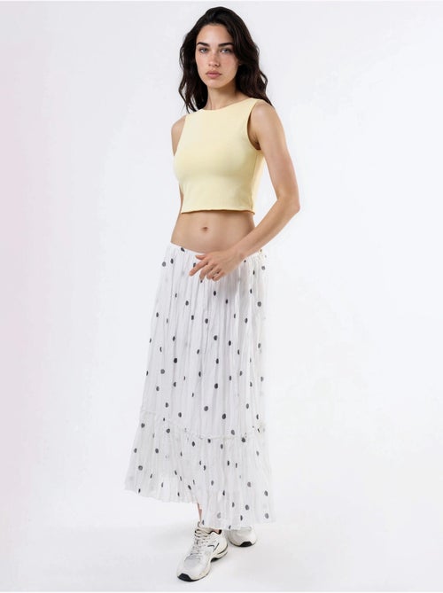 Blusa de malha sem mangas com decote barco busem - Kiabi