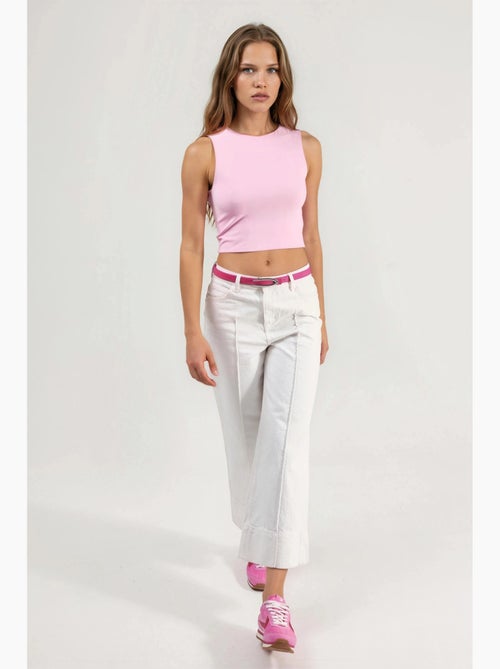 Blusa de malha sem mangas com decote barco busem - Kiabi
