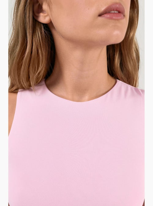 Blusa de malha sem mangas com decote barco busem - Kiabi