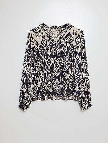 Blusa de manga comprida, gola redonda e estampado de fantasia 'JDY'