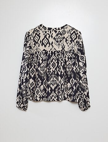 Blusa de manga comprida, gola redonda e estampado de fantasia 'JDY'