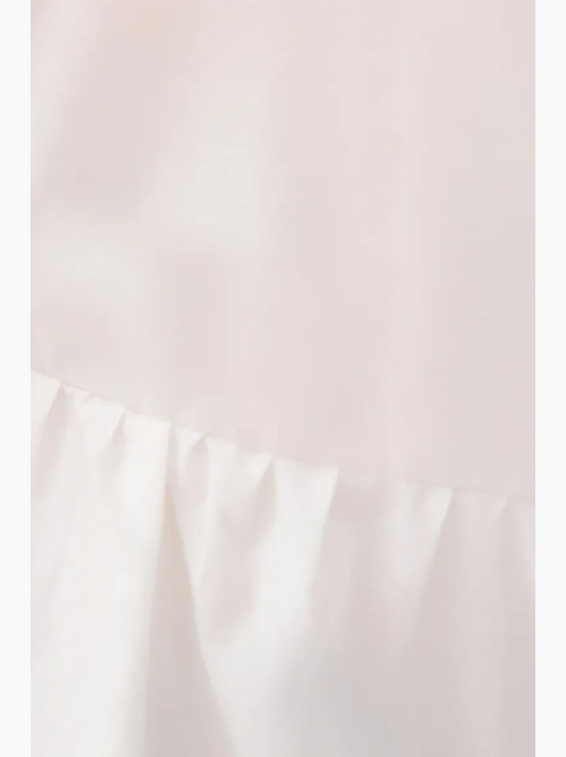 Blusa de manga curta com atilhos à frente e decote em v hiccup Branco - Kiabi