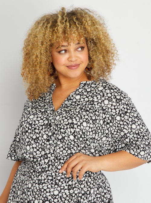 Blusa de manga curta com estampado - Kiabi