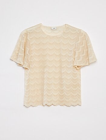 Blusa de manga curta de renda 'JDY'