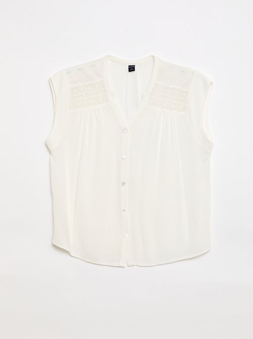 Blusa de manga curta Fácil de vestir - Kiabi