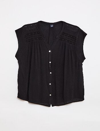 Blusa de manga curta Fácil de vestir