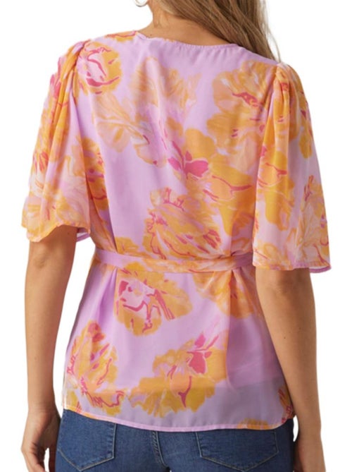 Blusa de Maternidade Dino Vero Moda para Grávidas Violeta/Laranja - Kiabi Blusa de Maternidade Dino Vero Moda para Grávidas Violeta/Laranja - Kiabi