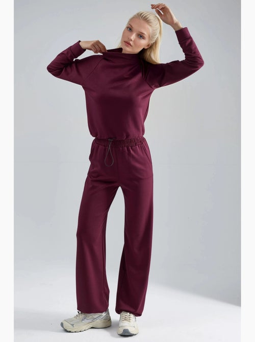 Blusa de meia gola modal touch e calças com cintura elástica coleção bersan hiccup - Kiabi Blusa de meia gola modal touch e calças com cintura elástica coleção bersan hiccup - Kiabi