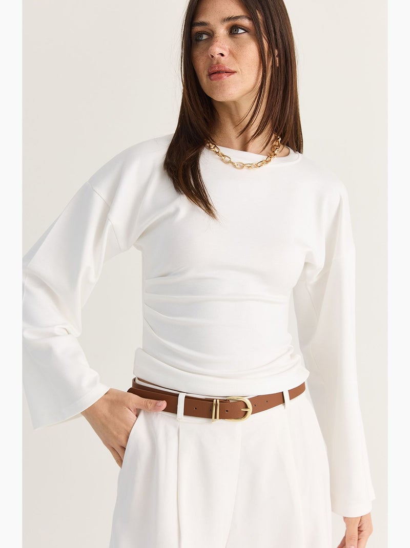Blusa de modal lucci Branco - Kiabi