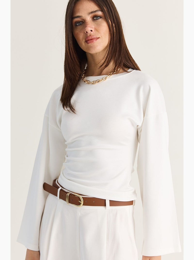 Blusa de modal lucci Branco - Kiabi