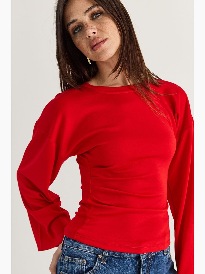 Blusa de modal lucci Vermelho - Kiabi