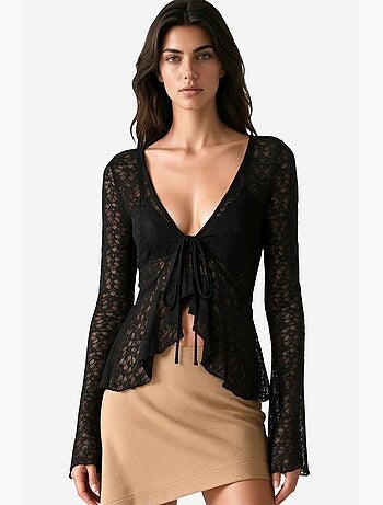 Blusa de poliamida e elastano busem