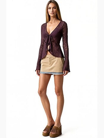 Blusa de poliamida e elastano busem