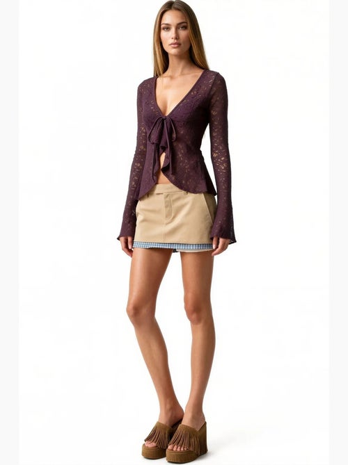 Blusa de poliamida e elastano busem - Kiabi