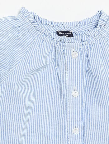 Blusa de popelina com bordados