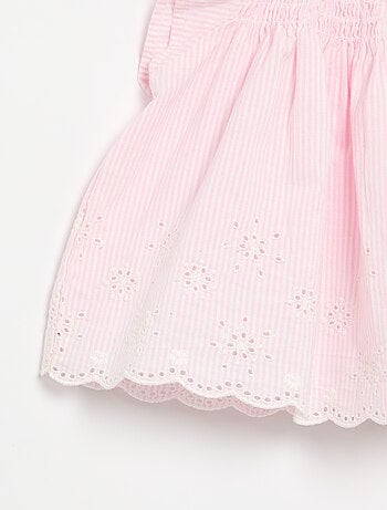 Blusa de popelina com folhos