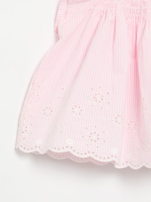 Blusa de popelina com folhos - Kiabi