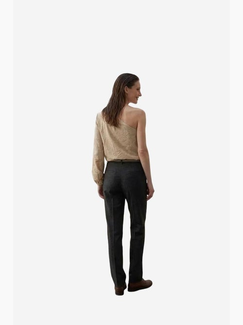 Blusa de popelina de algodão de um ombro só com recorte my fashion - Kiabi Blusa de popelina de algodão de um ombro só com recorte my fashion - Kiabi