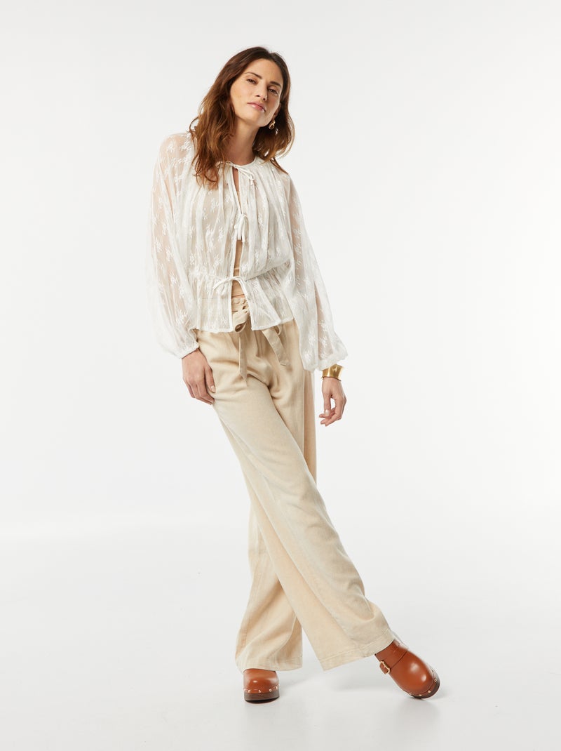 Blusa de renda BRANCO - Kiabi