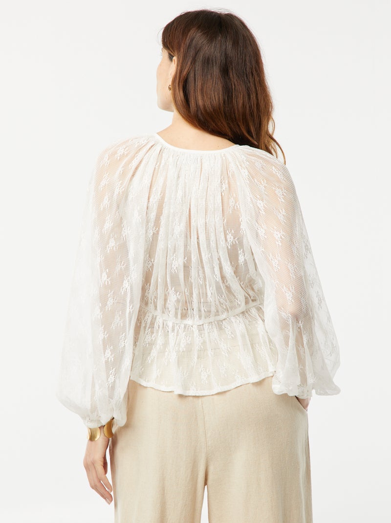 Blusa de renda BRANCO - Kiabi