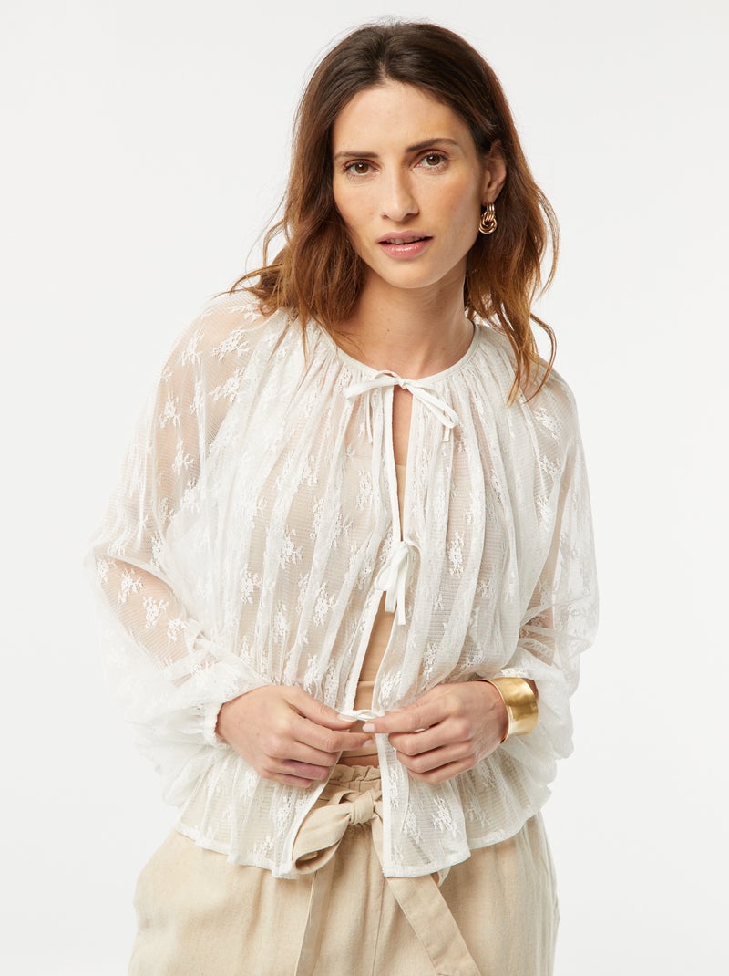 Blusa de renda BRANCO - Kiabi