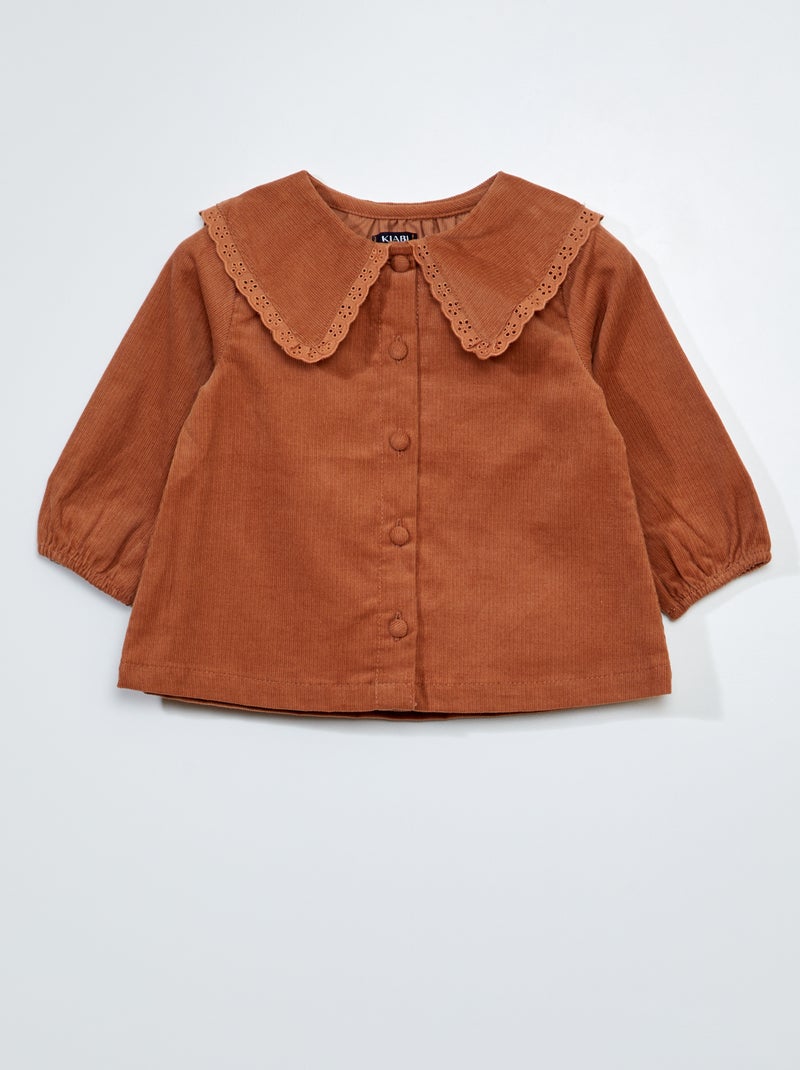 Blusa de veludo CASTANHO - Kiabi