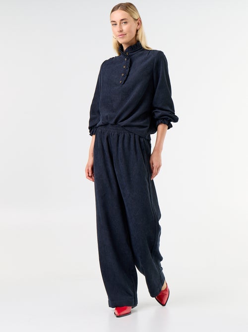 Blusa de veludo cotelê - Kiabi Blusa de veludo cotelê - Kiabi