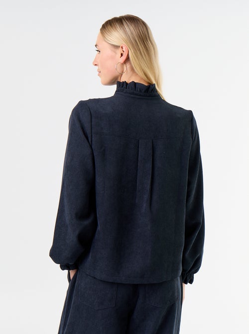 Blusa de veludo cotelê - Kiabi Blusa de veludo cotelê - Kiabi
