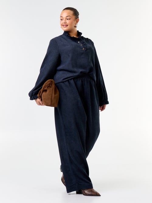 Blusa de veludo cotelê - Kiabi
