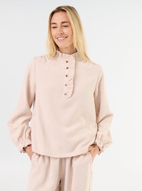 Blusa de veludo cotelê - Kiabi