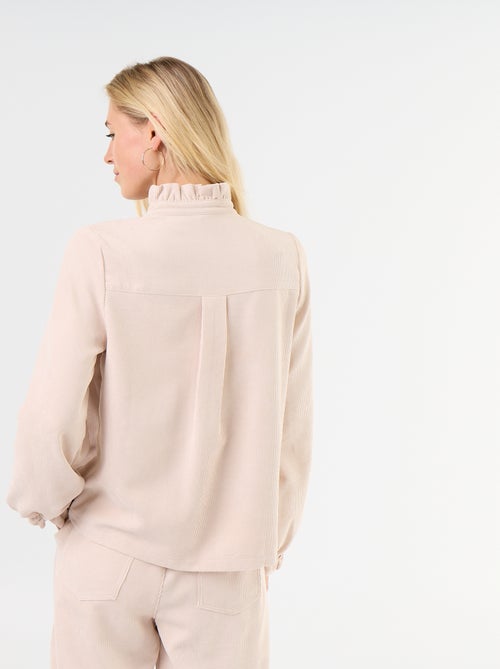 Blusa de veludo cotelê - Kiabi