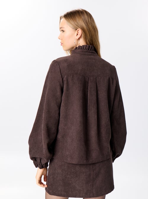 Blusa de veludo cotelê - Kiabi