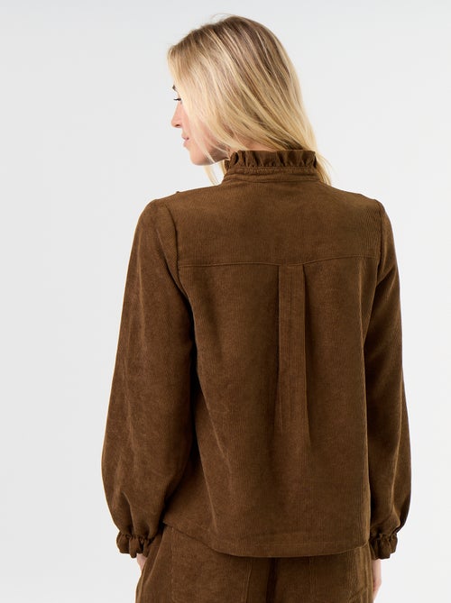 Blusa de veludo cotelê - Kiabi Blusa de veludo cotelê - Kiabi