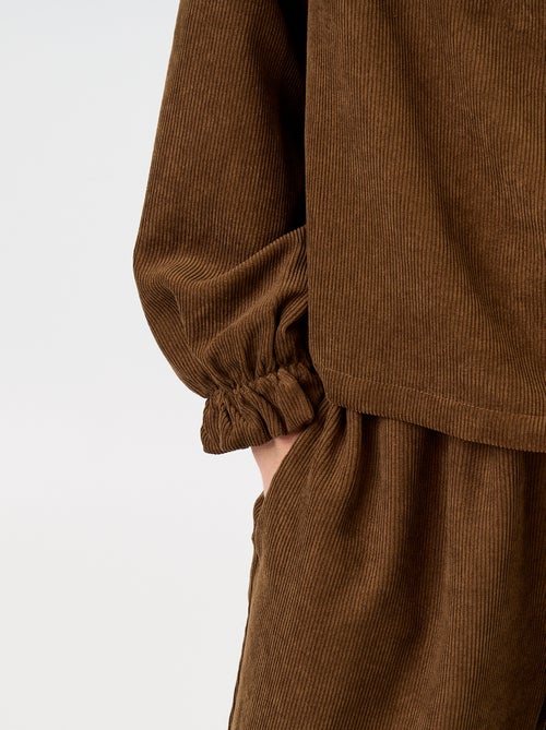 Blusa de veludo cotelê - Kiabi Blusa de veludo cotelê - Kiabi