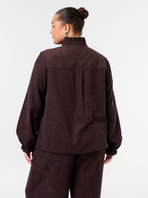 Blusa de veludo cotelê - Kiabi