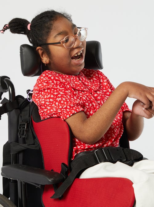 Blusa de viscose com gola com folhos - coleção fácil de vestir - Kiabi