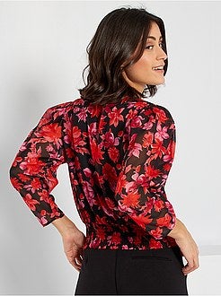 Blusa decote cruzado - Kiabi