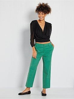 Blusa decote cruzado - Kiabi