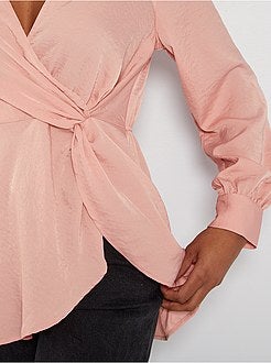 Blusa decote cruzado - Kiabi