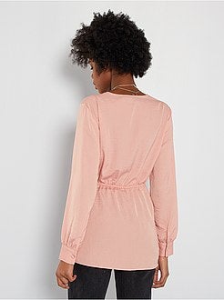 Blusa decote cruzado - Kiabi