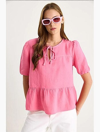 Blusa decote redondo detalhe laço lucci