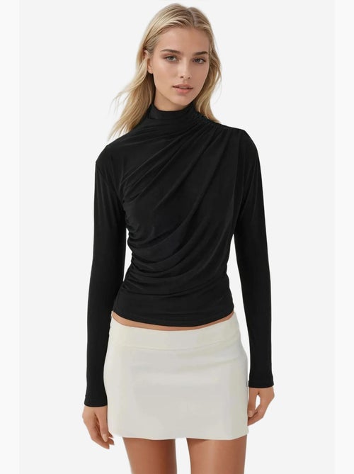 Blusa elegante de malha com manga comprida hiccup - Kiabi