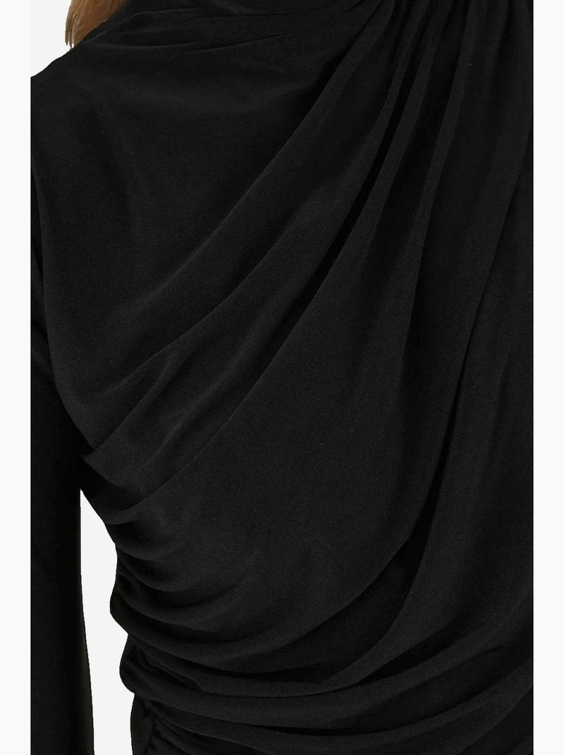 Blusa elegante de malha com manga comprida hiccup Preto - Kiabi