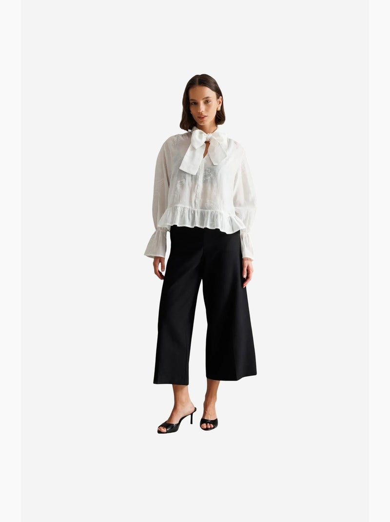 Blusa em algodão mixray Branco - Kiabi