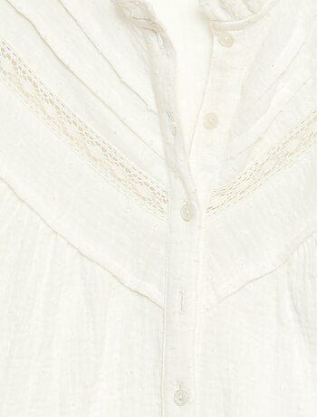 Blusa em algodão plumetis