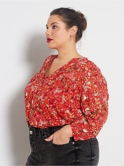 Blusa em caxemira estampada - Kiabi