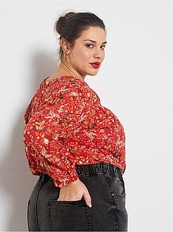 Blusa em caxemira estampada - Kiabi