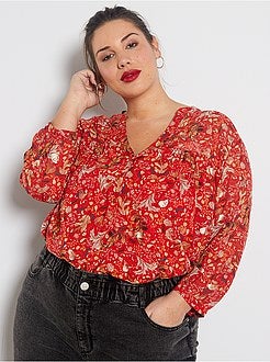 Blusa em caxemira estampada - Kiabi